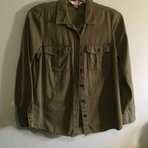 Old Navy Olive Utility Shirt Jacket